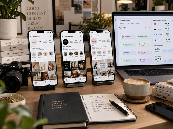 Illustrative social media content mockup